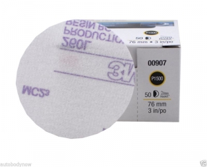 Купить 00909 Супертонкий абразивний полірувальний диск 3M Hookit серія Purple 260L, без отворів, діам. 75 мм, Р1000 - Vait.ua