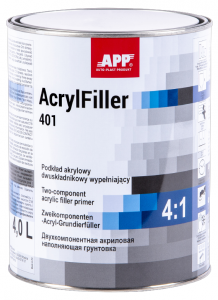 Купить 020420 2К Акриловий ґрунт APP HS Acryfiller 4:1 (4л) + затверджувач APP HS Harter FHN250 (1,0л), білий - Vait.ua