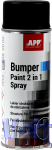 020811 Фарба для бамперів в аерозолі <APP Bumper Paint 2 in 1>, чорна