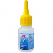 040509 Клей циано-акриловый APP C-610 (для резины, пластмассы и металлов), 20мл