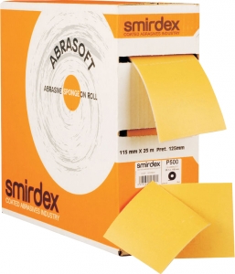 Купить Абразивний папір SMIRDEX "АБРАСОФТ" (серія 135sp) на поролоновій основі 115 х 125 х 25м (відривні листи), P320 - Vait.ua