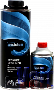 Купить 14082, Westchem, TREKKER BED LINER Високоміцне поліуретанове захисне покриття, Чорний, 790+210гр - Vait.ua