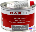 2-144-1000, C.A.R.FIT, Glas Plus Putty, 2K Поліефірна шпаклівка посилена скловолокном, 1,0 кг