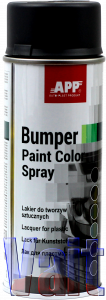 Купить 210406 Бамперна аерозольна структурна фарба APP Bumper Paint - New Line, 400мл, темно-сіра - Vait.ua