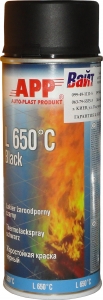 Купить 210431 Жаростійка аерозольна емаль APP L 650°С, чорна (400 мл) - Vait.ua