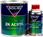 2К Акриловий грунт-порозаповнювач 5:1 SOLID 2K ACRYL (800 мл) + затверджувач (160 мл), сірий