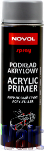 Купить Novol SPRAY ACRYL PRIMER акриловий ґрунт 1К сірий, 500мл - Vait.ua