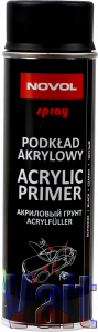 Купить Novol SPRAY ACRYL PRIMER акриловий ґрунт 1К чорний, 500мл - Vait.ua