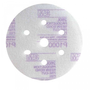 Купить 50240 Мікротонкий абразивний полірувальний диск 3M Hookit серія Purple 260L, конфігурація LD601A, діам. 150 мм, Р1000 - Vait.ua