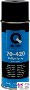Купить 70-420-0402, Q-Refinish, Фарба Rallye Spray аерозоль 400мл, чорний глянець - Vait.ua