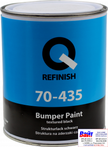 Купить 70-435-1001, Q-Refinish, Фарба для бамперів, Bumper Paint Textured чорна, 1,0л - Vait.ua