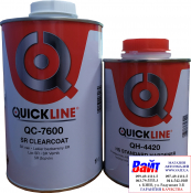 2К акрил-уретановый быстросохнущий лак QuickLine Antiscratch HS QC-7600 (1л) + отвердитель QH-4420 (0,5л)