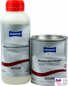 Купить Standox Etching Adhesion Primer U3100 Двокомпонентна травляча грунтовка (1л), 02078011, 78011, 4024669780116 в комплекті з Standox Etching Adhesion Activator U3110 (1л), 0208 - Vait.ua