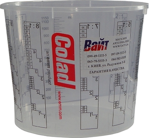 Купить Мірна пластикова тара для змішування фарб COLAD без кришки, 1,4л - Vait.ua