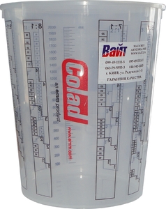 Купить Мірна пластикова тара для змішування фарб COLAD без кришки, 2,3л - Vait.ua