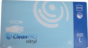 Купить Рукавички нітрилові Clean PRO nitryl, розмір L (упаковка 100 шт.) - Vait.ua