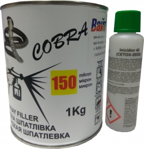 Купить Шпаклівка розпилювана (рідка) Cobra Spraying Putty, 1кг - Vait.ua