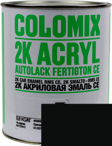 Купить 40094132, COLOMIX 2K Акрилова емаль, 000 ЧОРНА, 0,8 кг у комплекті з затверджувачем 0,14 кг - Vait.ua
