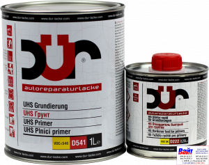 Купить D541, DUR UHS Grundierung, UHS Двокомпонентний вирівнювальний ґрунт з високим вмістом сухого залишку, чорний, 1л - Vait.ua