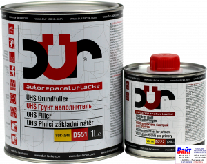 Купить D551, DUR UHS Grundüller, UHS Грунт-наповнювач з високим вмістом сухого залишку, сірий, 1л - Vait.ua