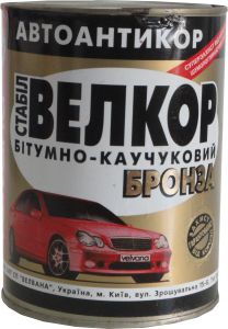 Купить Антикорозійна бітумно-каучукова мастика "Велкор-стабіл" БРОНЗА, 1,8 кг - Vait.ua