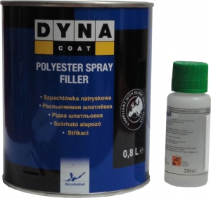 Купить Поліефірна шпаклівка, що розпилюється, DYNA Spray Filler, 0,8л - Vait.ua