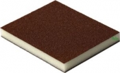 Двухсторонняя абразивная губка Flexifoam Red Soft Pad, 120x98x13мм, P60
