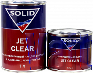 Купить Лак Solid Jet Clear швидковисихаючий (1л) + затверджувач (0,5л) - Vait.ua