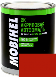 Купить 110 Емаль акрилова Helios Mobihel "Рубін" (0,75л) в комплекті з затверджувачем 9900 (0,375л) - Vait.ua