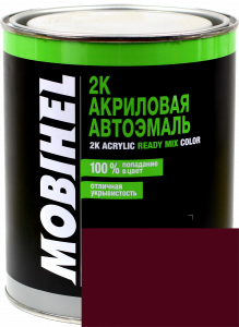 Купить 180 Емаль акрилова Helios Mobihel "Гранат" (0,75л) в комплекті з затверджувачем 9900 (0,375л) - Vait.ua