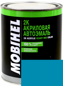 Купить 425 Емаль акрилова Helios Mobihel "Блакитна адріатика" (1л) у комплекті з затверджувачем 9900 (0,5л) - Vait.ua