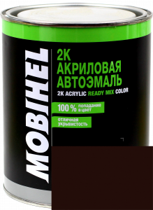 Купить 793 Емаль акрилова Helios Mobihel "Темно-коричнева" (1л) у комплекті з затверджувачем 9900 (0,5л) - Vait.ua