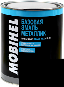 Купить 600 Автоемаль базова "металік" Helios Mobihel "Чорна UNI", 1л - Vait.ua
