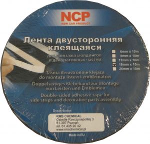Купить Стрічка двостороння NCP, що клеїться, біла, 19ммх10м - Vait.ua