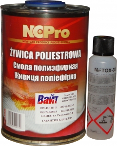 Купить Смола поліефірна NCPro 1л в комплекті із затверджувачем - Vait.ua