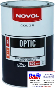 Купить 110 Акриловая 2К автоэмаль Novol OPTIC "Рубин" (0,8л) + отвердитель Standart H010 (0,4л) - Vait.ua