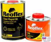 RX C-07 Clear Rapid 90, Reoflex, Двухкомпонентный супербыстрый акриловый лак (1,0л) в комплекте с отвердителем RX H-07 (0,5л)