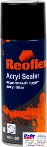 Купить RX F-02 Acryl Sealer Spray, Reoflex, Однокомпонентний акриловий ґрунт аерозоль (400 мл), чорний - Vait.ua