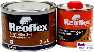Купить RX F-04 Acryl Filler 3+1, Reoflex, Двокомпонентний акриловий ґрунт 3+1, сірий - Vait.ua