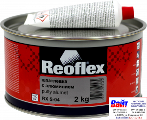Купить RX S-04 Putty Alumet, Reoflex, Шпаклівка з алюмінієм (2,0 кг), сіра - Vait.ua