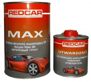 Купить Грунт акриловий 5+1 HS Red Car MAX POD, чорний + затверджувач (комплект 1,4 кг) - Vait.ua