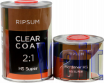 Ripsum Clear, Лак акриловый HS + отвердитель, комплект 1,0л + 0,5л
