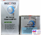 T032050, SOTRO, SOTRO HS Acryl Clearcoat Expert C20, Двокомпонентний акриловий безбарвний лак з високим вмістом сухого залишку (HS - High Solid), 5 літрів + швидкий затверджувач (T032625)