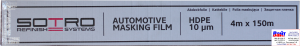 Купить T057015, SOTRO, SOTRO Automotive masking film, Плівка захисна прозора, 10мкм, 4м х 150м - Vait.ua