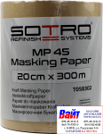T058302, SOTRO, Папір для маскування MP45, 45гр/м2, 200мм х 300м