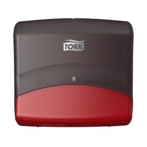 Купить Tork 654008 Настінний диспенсер для матеріалів у серветках. Червоний - Чорний - Vait.ua