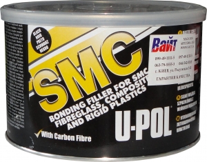 Купить SMCW/2 SMC™ Вуглеволоконна шпаклівка U-Pol, що легко шліфується, біла, 1,1 л - Vait.ua