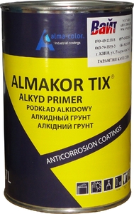 Купить 1К товстошаровий антикорозійний алкідний грунт ALMAKOR-TIX, 0,7л, сірий - Vait.ua