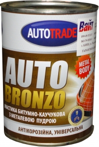 Купить Мастика бітумно-каучукова з металевою пудрою (бронза) антикорозійна "Автотрейд", 1л - Vait.ua