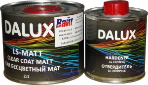 Купить 2К безбарвний матовий лак DALUX LS-MATT (0,5л) + затверджувач LS-EXPRESS (0,25л) - Vait.ua